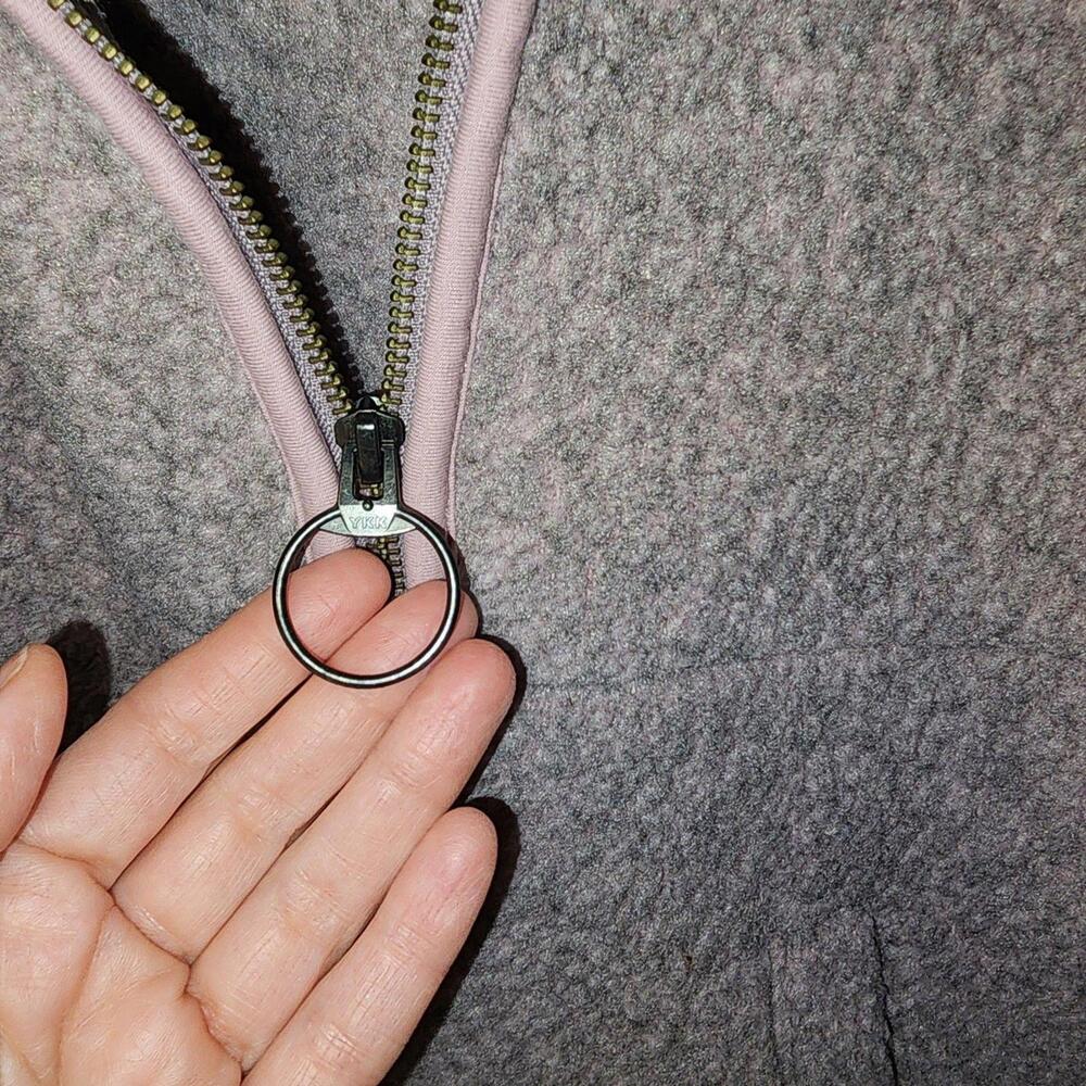 Madewell womens Fleece Half Zip Lavender Jacket S Sherpa Outdoor Barbie Cabin - Picture 6 of 9
